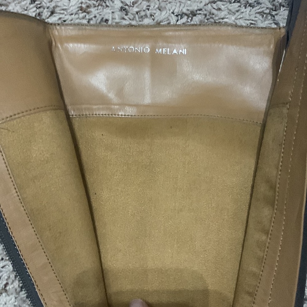 Antonio Melani Leather Tall boot size 8 color is what I would call sealskin. - Picture 7 of 12